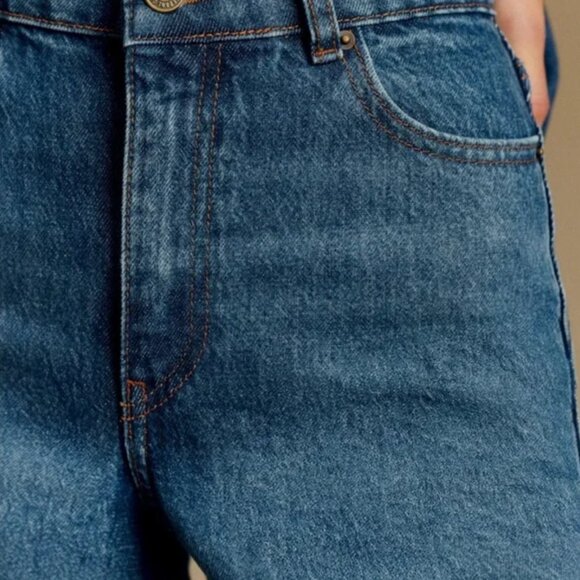 Sézane Denim The Wide Leg Trousers - Picture 3 of 9